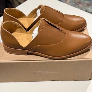 Nisolo NWB 7.5 Nutmeg Emma D'Orsay Oxford 2.0 Flats Loafers Leather Western Boho